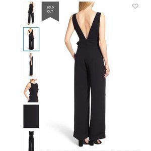 NWOT Chelsea28 Buckle Waist Jumpsuit 6 Black